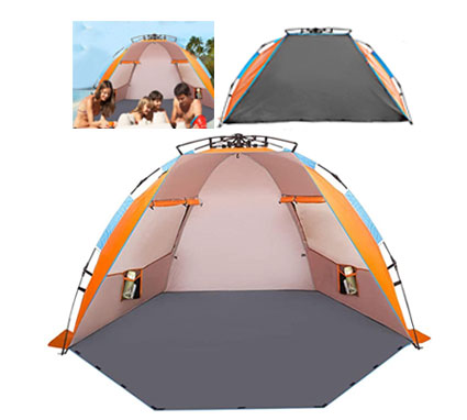 Oileus X-Large 4 Person Beach Tent Sun Shelter